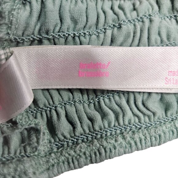 Victorias Secret Pink Smocked Triangle Bralette With Strappy Back Light Support - Picture 7 of 12